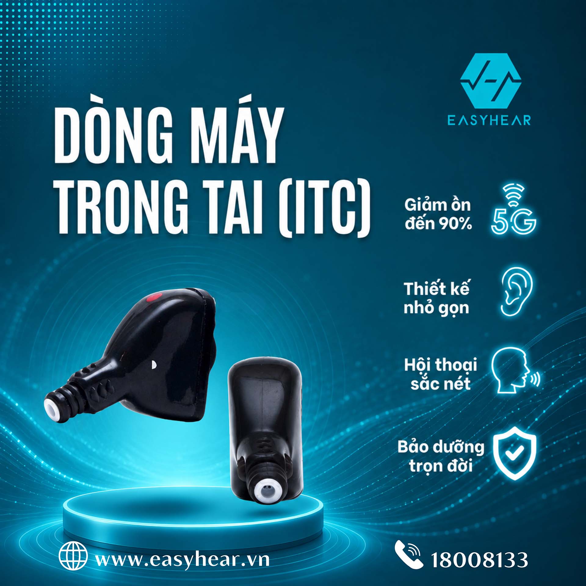 Máy trợ thính cho người điếc bẩm sinh, điếc sâu
